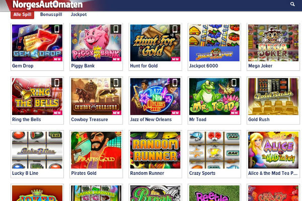  norgesautomaten SPILLEAUTOMATER